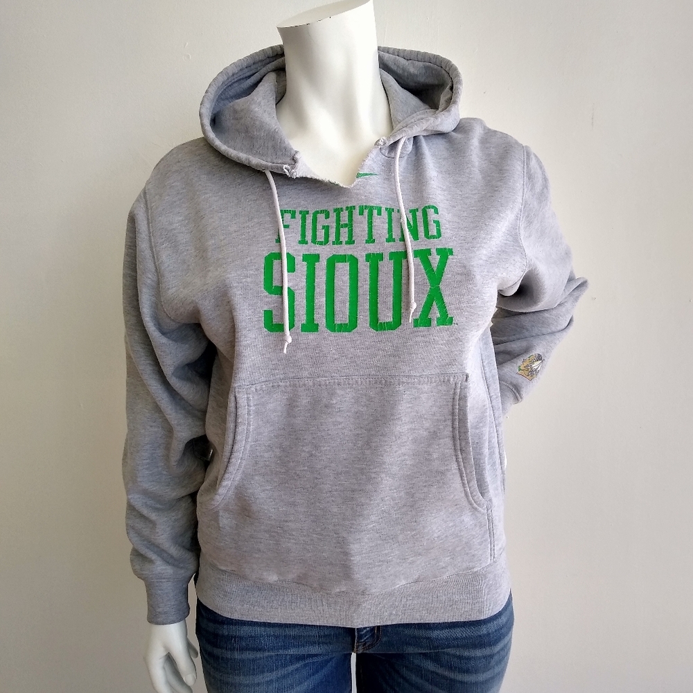 Nike Fighting Sioux UND North Dakota Grey Hoodie S